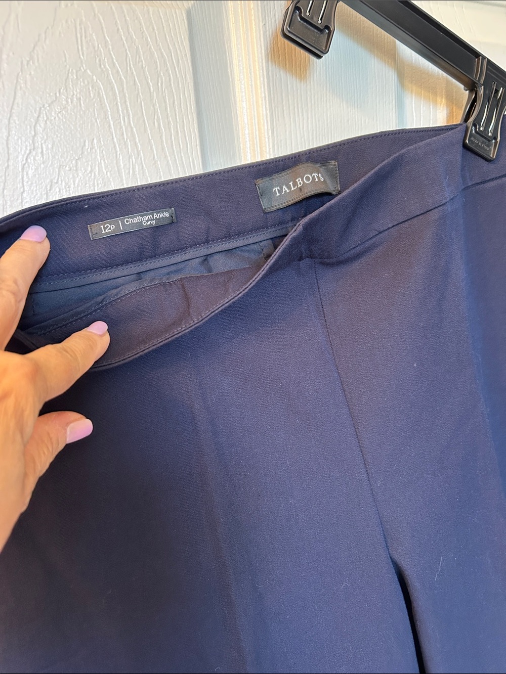 Talbots Chatham curvy stretch ankle pants navy blue size 12P petite - Picture 3 of 10